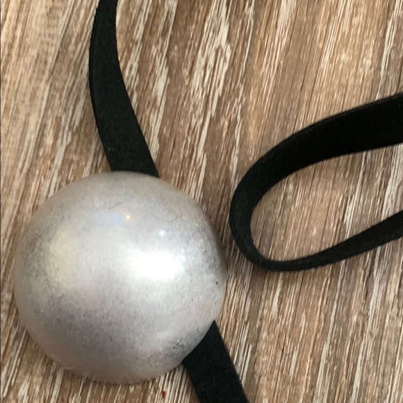 Contemporary Silver tone metal 1/2 sphere statement Necklace or belt - Picture 10 of 11